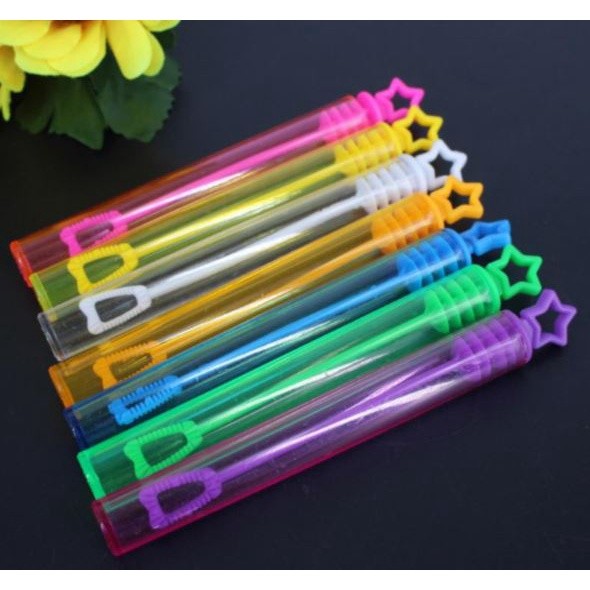 Colorful Empty Bubble Soap Bottles Wedding Birthday Party Decor Star Wand Bubble Tube Portable Kids 小号试管泡泡棒(2032L) - Image 3