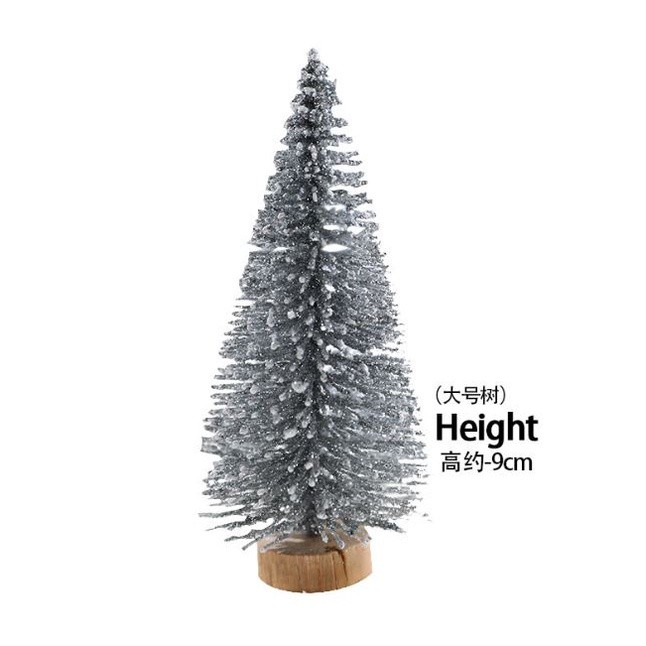 7/9/10/15/20cm Mini Snow Pine Needle Tree Bauble Crafts Noel Tree Ornaments Wooden Christmas Decorations for Home(1102L) - Image 12