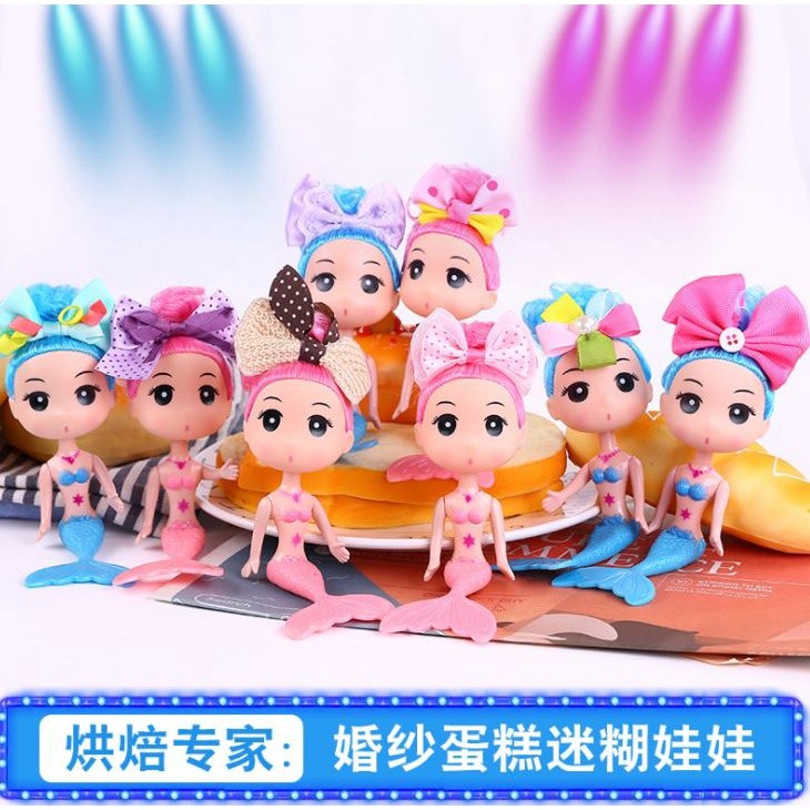 16cm Mermaid Barnie Doll Barbie Doll Princess Prosthesis Embryo Cake Germ Model(1453L)