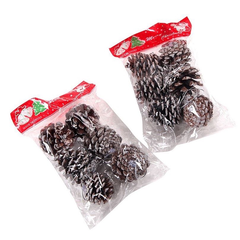 6pcs Artificial Plants Fake Pine Cone Decorative Flowers Wreaths for Home Wedding Decoration Christmas Tree Decor(2028L) - Image 7