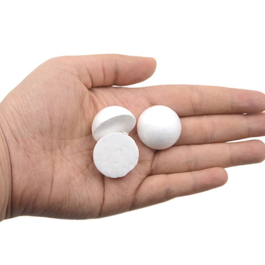 3/4/5/6/7/8cm Half Round Solid Polystyrene Styrofoam Foam Balls for DIY Christmas Kids Craft Painted(1075L) - Image 4