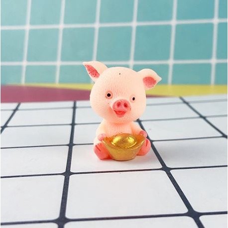 Micro Pig Family Figurine Resin Ornaments Miniature Model Mini Animal Statue Bonsai Decoration Garden Home(2058L) - Image 5