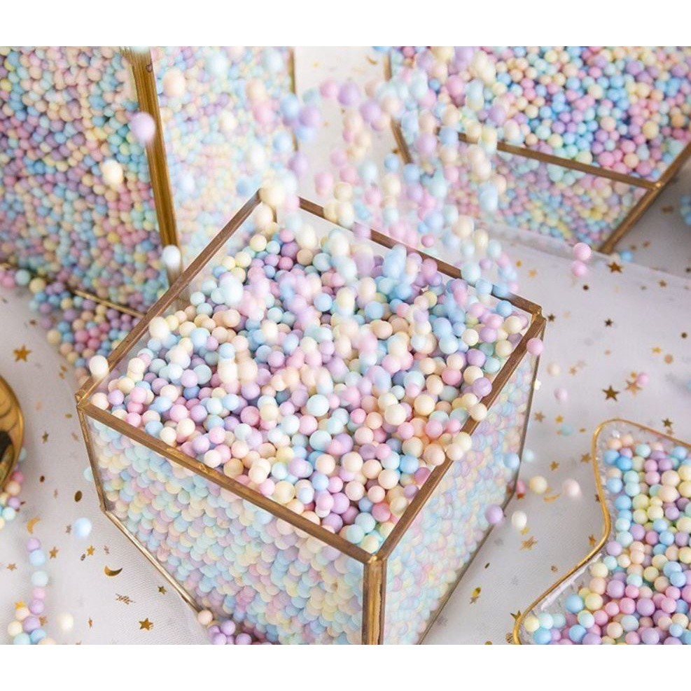 4~6mm Macaron Styrofoam Balls Gift Box Bottle Filler Foam Balls DIY Snow Mud Particles Material Mini Foam Beads(1072L) - Image 4