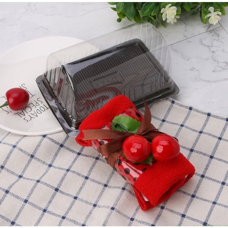 READY IN STOCK Cherry Cake Swiss Roll Shape Hand Towel Washcloth Wedding Party Gifts Drop Ship Support(186L) - Image 3