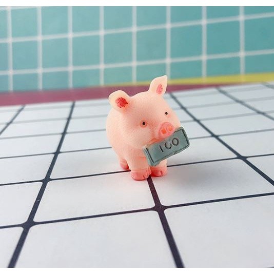 Micro Pig Family Figurine Resin Ornaments Miniature Model Mini Animal Statue Bonsai Decoration Garden Home(2058L) - Image 6
