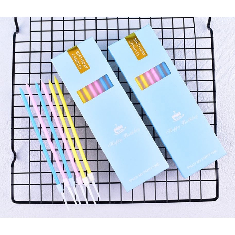 New creative romantic smoke-free birthday candles cake baking crystal straight rod candle long rod color candle(889L)