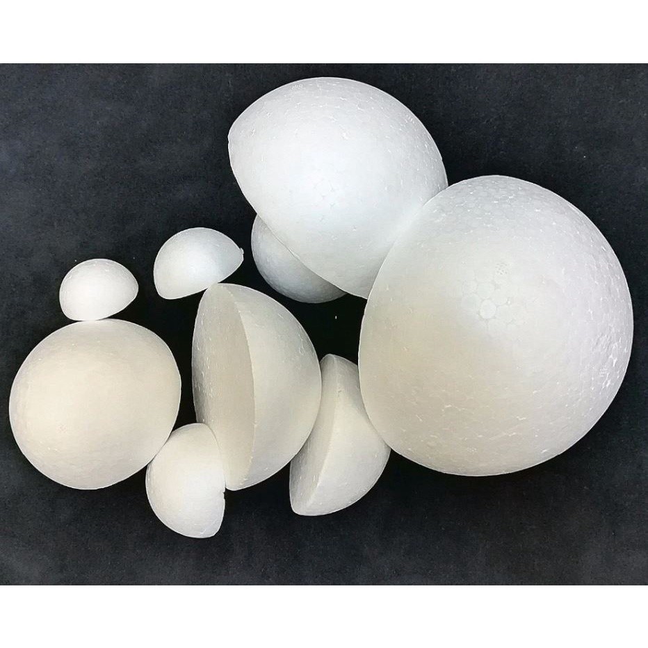3/4/5/6/7/8cm Half Round Solid Polystyrene Styrofoam Foam Balls for DIY Christmas Kids Craft Painted(1075L) - Image 3