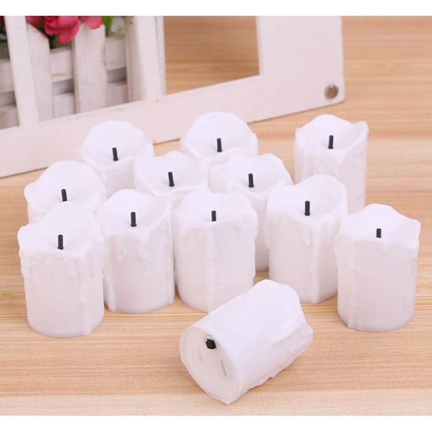 1Pcs LED Candle Flameless Tealight Battery Operated Candles Real Paraffin Wax Pillars Holiday Wedding Party Decor(1092L) - Image 6