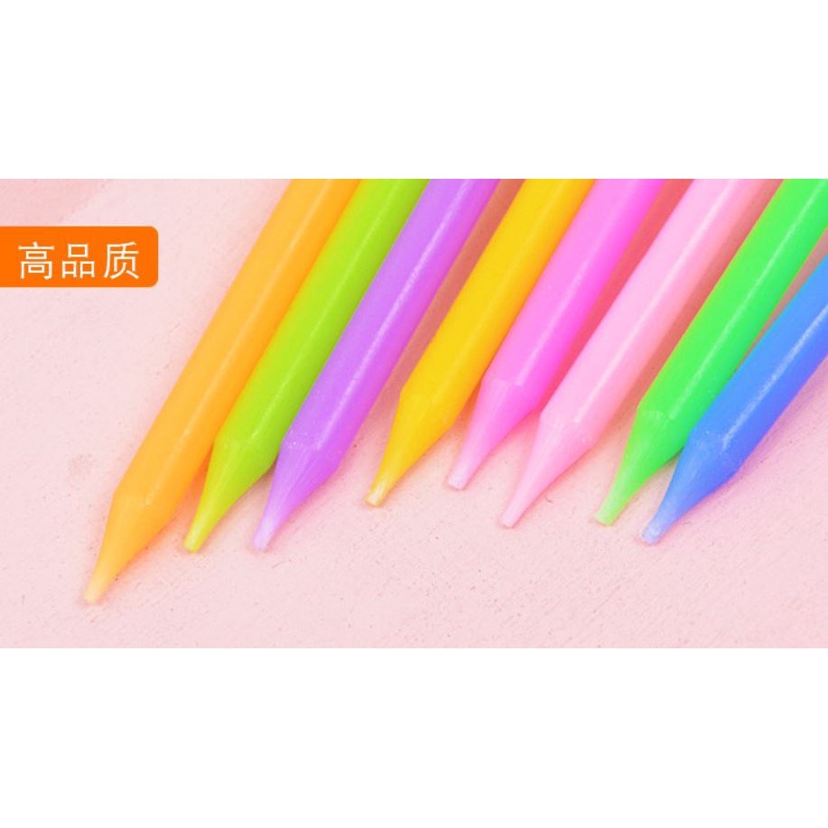 Glitter Paint Golden Birthday Candles Cake Candles Pencil Shape Rainbow Candles for Wedding Celebrations Birthday(357L) - Image 5