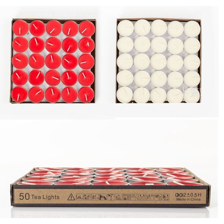50pcs/set Romantic Smokeless candles circle heart-shaped Tealight decorative Candle(603L) - Image 5