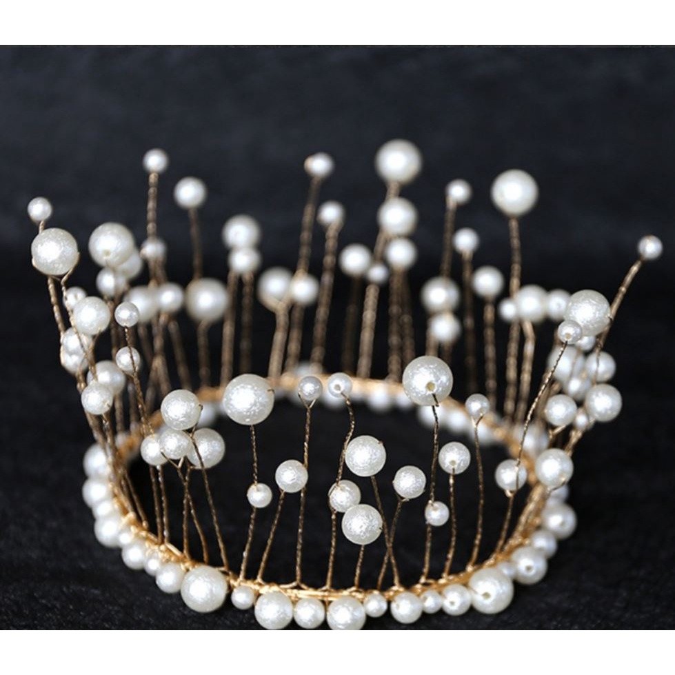 Light LED Lamp CakeTopper Pearl Princess Crown Cake Topper Happy Birthday Cake Decoration DIY Party Wedding Party(751L) - Image 3
