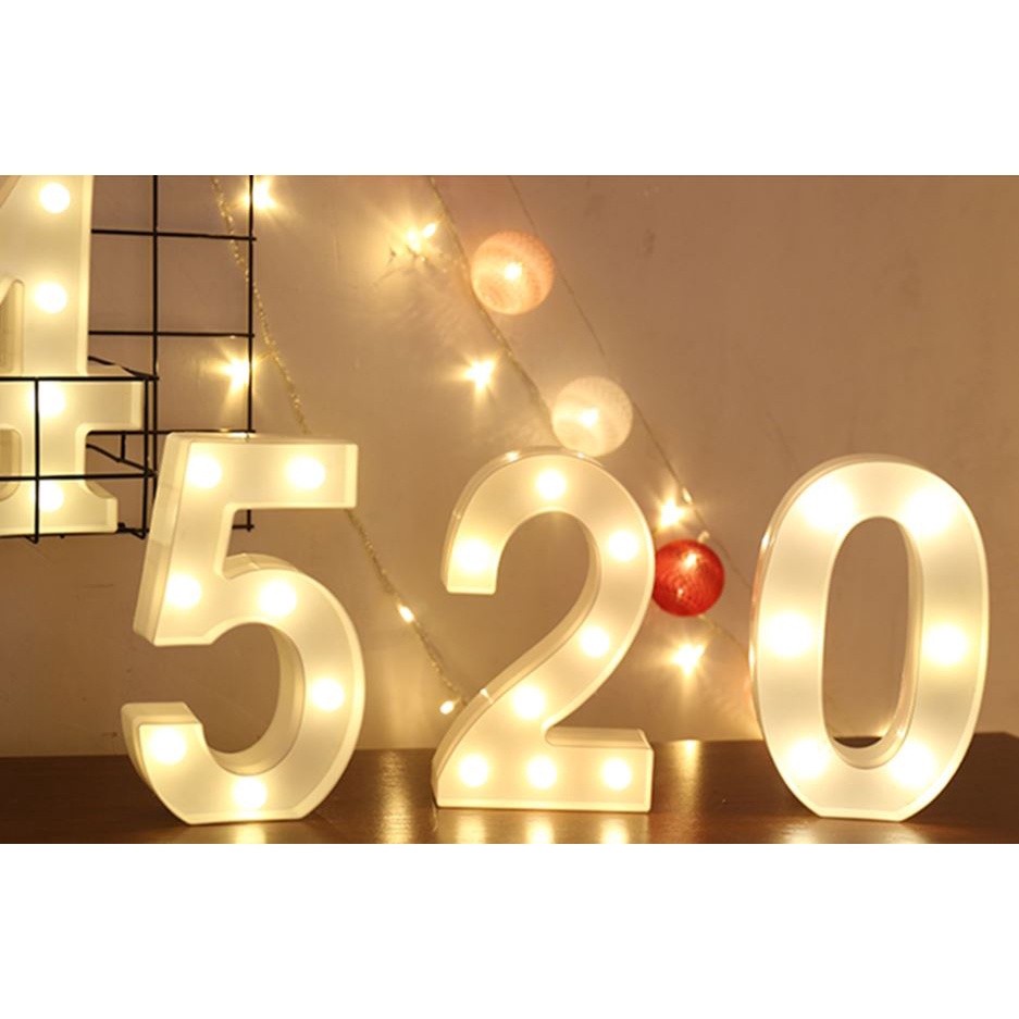 Creative Luminous 0-9 Digital Number Light AA Battery Powered Lamp Night Light for Christmas Wedding Birthday(1471L) - Image 3