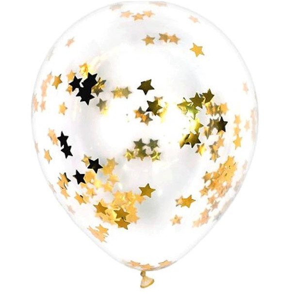 12 Inch Confetti Latex Balloons Transparent for Party Birthday Anniversary Decoration 彩色铝箔亮片气球 (313L) - Image 18