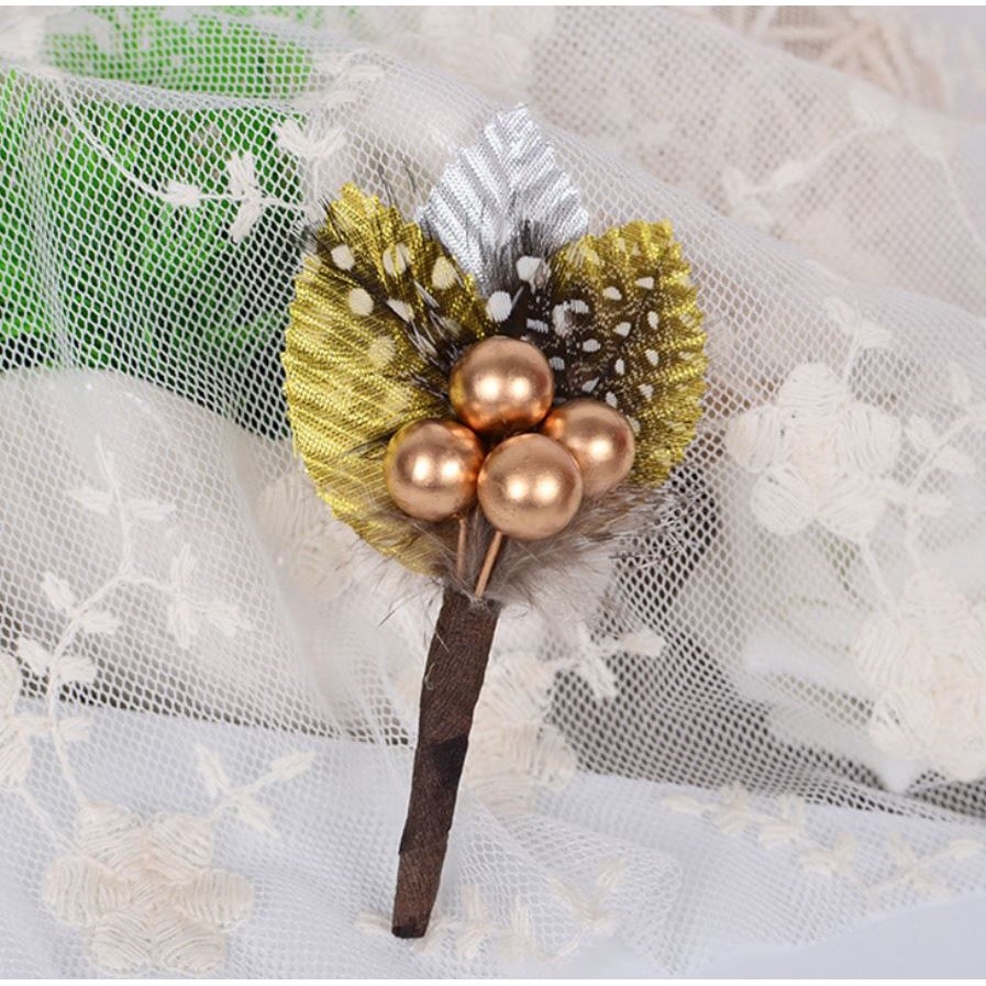 8/10/12/15/20/25/40mm Fake Plastic Gold Fruit Small Golden Fruit Flower Wedding Birthday Christmas 樱桃小果 (274L) - Image 8
