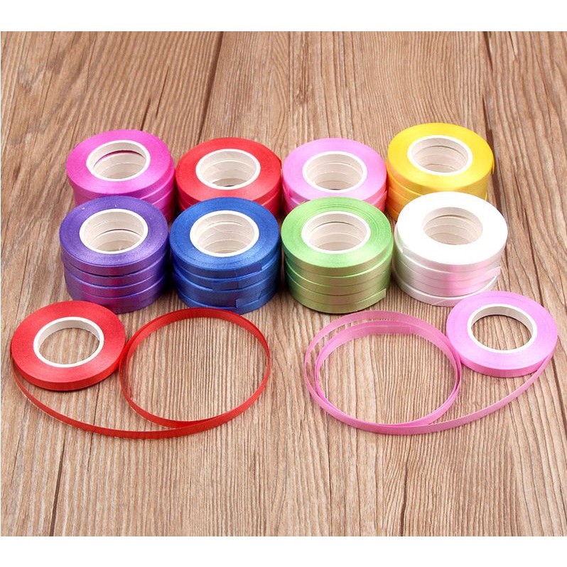 2pcs 10Meters 5mm Balloon Ribbon Birthday Party Balloon Decoration Wedding Celebration Wedding Decoration 气球丝带 (1371L) - Image 4