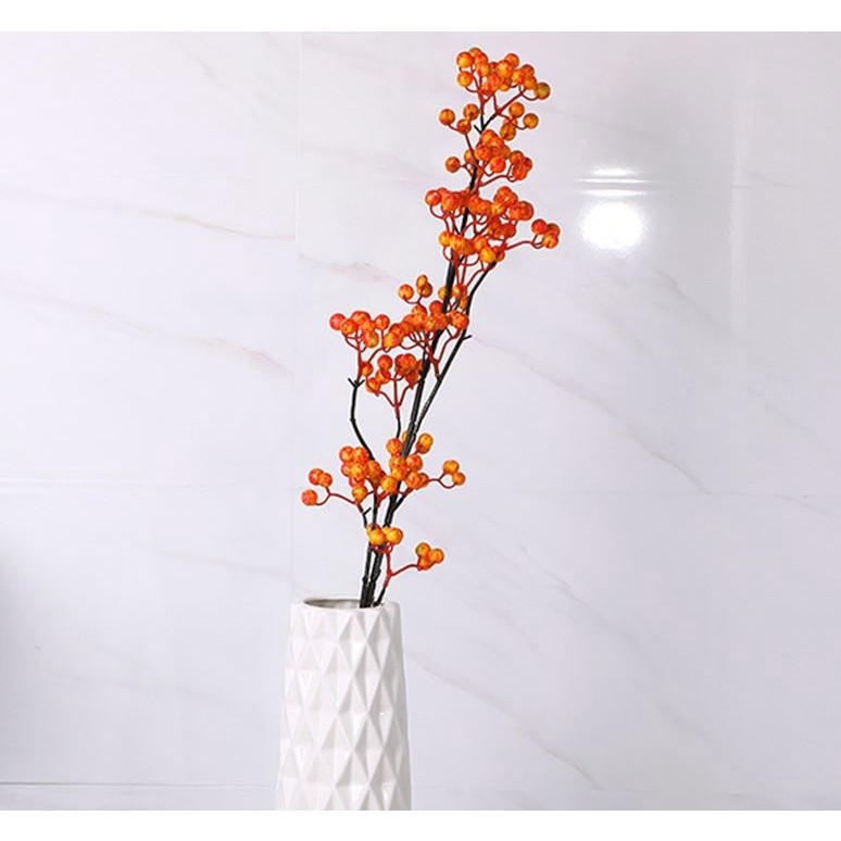 16 head Wild fruit branch Artificial Wedding Party Foam Bouquet Table Decoration Bean Branch Fake Flower Home(1180L) - Image 6