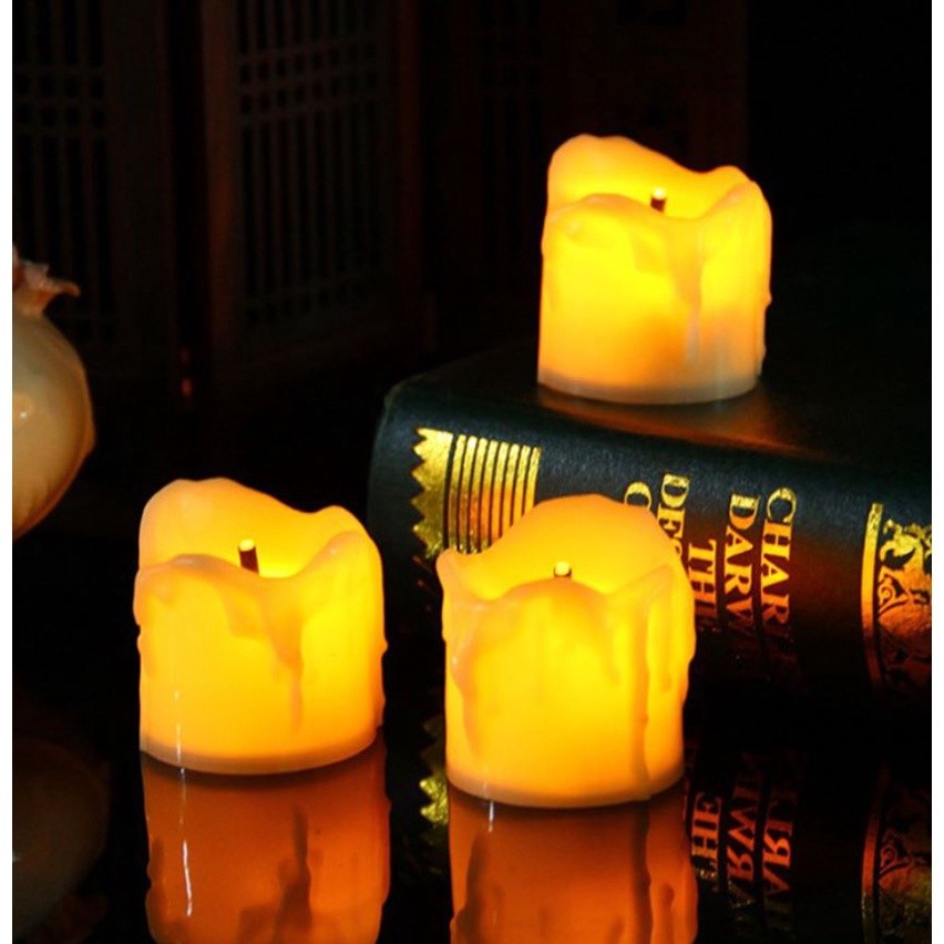 1pc LED Electric Battery Powered Tealight Candles Warm White Flameless Candles For Christmas Holiday Wedding Home(1093L)