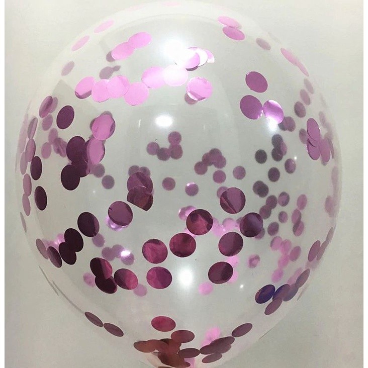 12 Inch Confetti Latex Balloons Transparent for Party Birthday Anniversary Decoration 彩色铝箔亮片气球 (313L) - Image 10