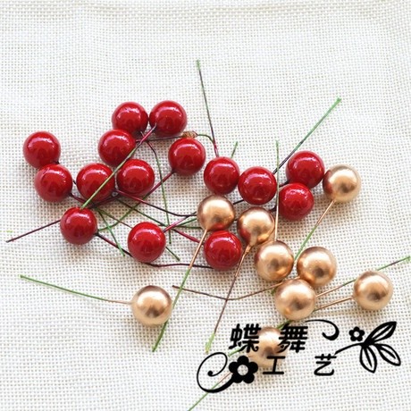 8/10/12/15/20/25/40mm Fake Plastic Gold Fruit Small Golden Fruit Flower Wedding Birthday Christmas 樱桃小果 (274L) - Image 3