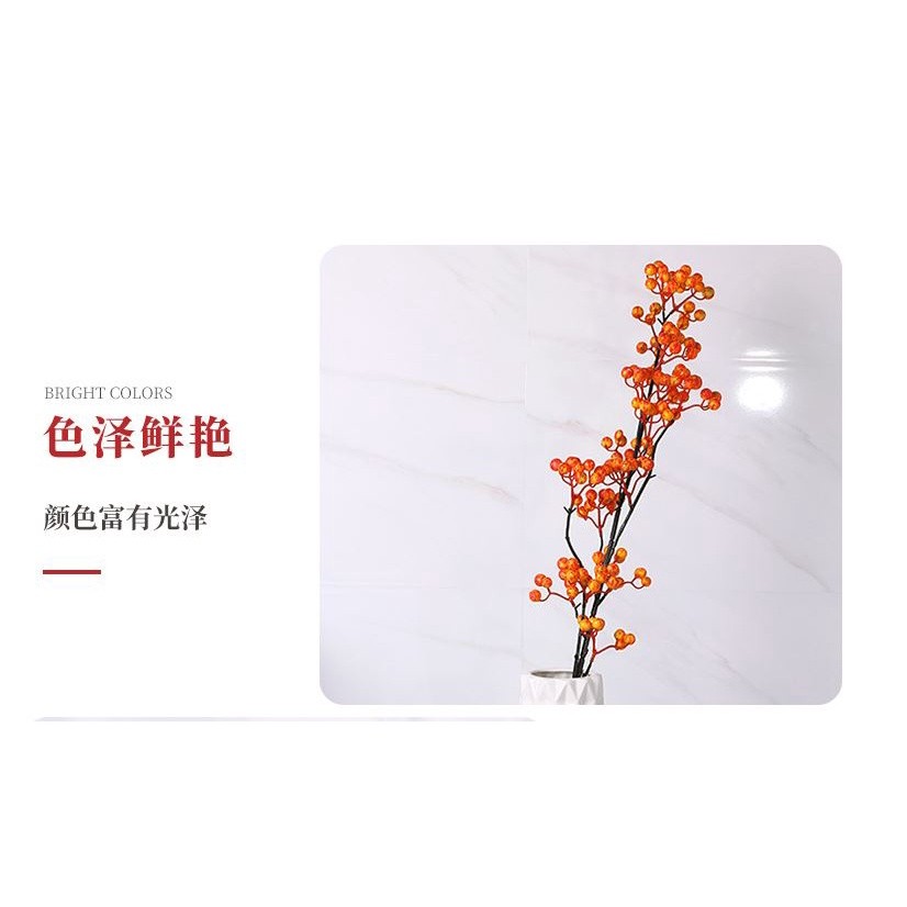 16 head Wild fruit branch Artificial Wedding Party Foam Bouquet Table Decoration Bean Branch Fake Flower Home(1180L) - Image 3