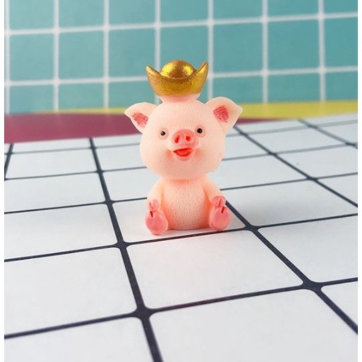 Micro Pig Family Figurine Resin Ornaments Miniature Model Mini Animal Statue Bonsai Decoration Garden Home(2058L) - Image 10