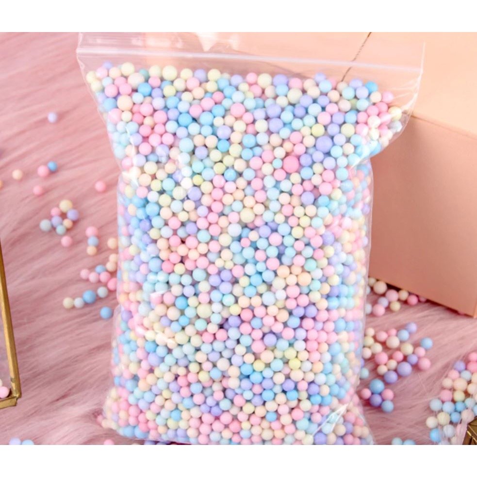 4~6mm Macaron Styrofoam Balls Gift Box Bottle Filler Foam Balls DIY Snow Mud Particles Material Mini Foam Beads(1072L) - Image 6