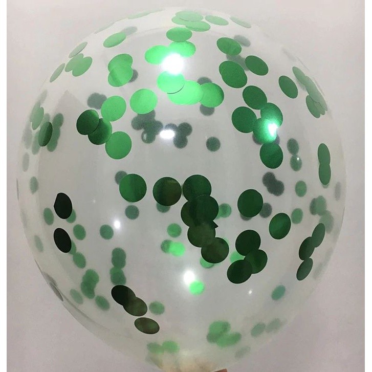 12 Inch Confetti Latex Balloons Transparent for Party Birthday Anniversary Decoration 彩色铝箔亮片气球 (313L) - Image 16