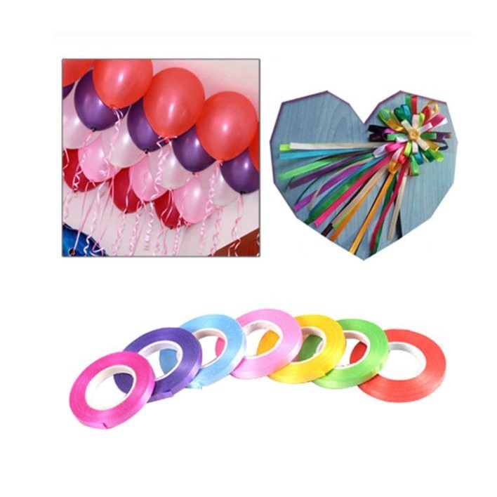 2pcs 10Meters 5mm Balloon Ribbon Birthday Party Balloon Decoration Wedding Celebration Wedding Decoration 气球丝带 (1371L) - Image 2
