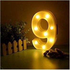 Creative Luminous 0-9 Digital Number Light AA Battery Powered Lamp Night Light for Christmas Wedding Birthday(1471L) - Image 11