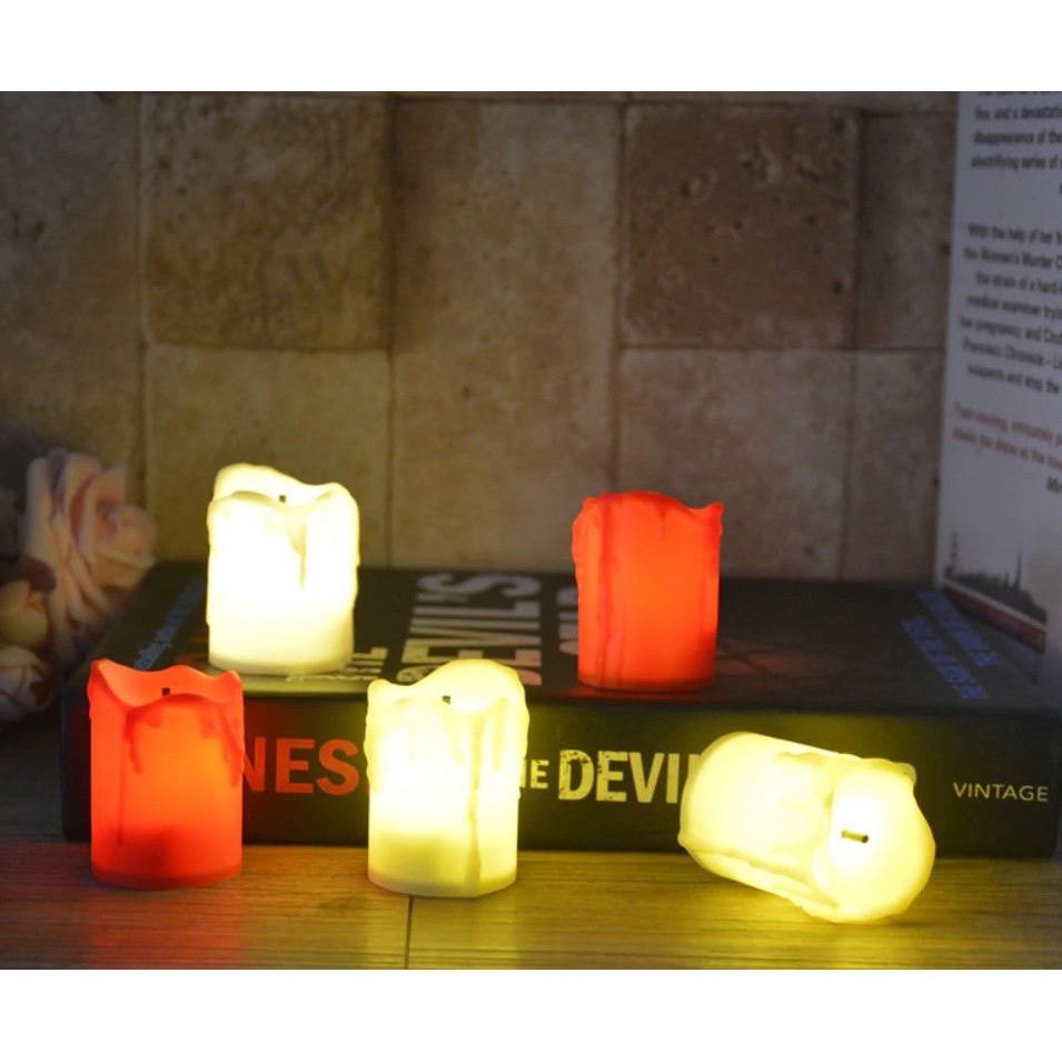 1Pcs LED Candle Flameless Tealight Battery Operated Candles Real Paraffin Wax Pillars Holiday Wedding Party Decor(1092L) - Image 2
