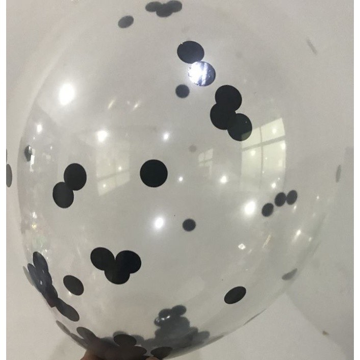 12 Inch Confetti Latex Balloons Transparent for Party Birthday Anniversary Decoration 彩色铝箔亮片气球 (313L) - Image 14