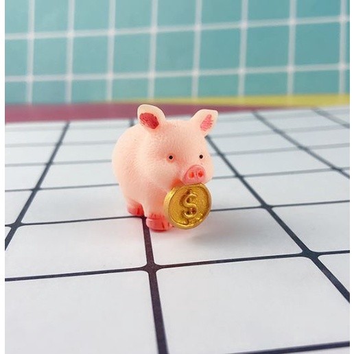 Micro Pig Family Figurine Resin Ornaments Miniature Model Mini Animal Statue Bonsai Decoration Garden Home(2058L) - Image 11