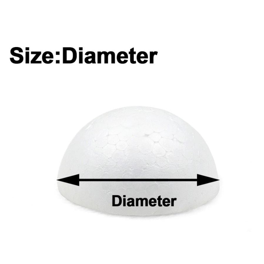 3/4/5/6/7/8cm Half Round Solid Polystyrene Styrofoam Foam Balls for DIY Christmas Kids Craft Painted(1075L) - Image 8