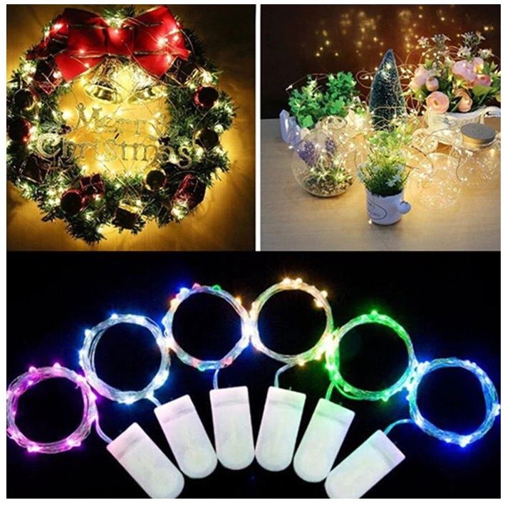 1M/2M/3M Garland Decorative Light Copper Wire CR2032 Battery Operated Christmas Wedding Party Decoration(548L) - Image 2