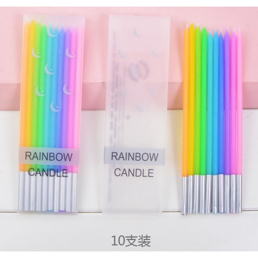 Glitter Paint Golden Birthday Candles Cake Candles Pencil Shape Rainbow Candles for Wedding Celebrations Birthday(357L) - Image 3