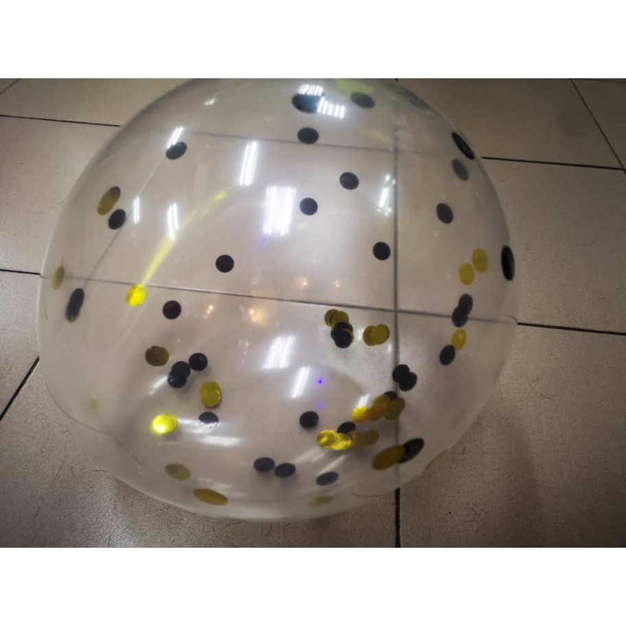 12 Inch Confetti Latex Balloons Transparent for Party Birthday Anniversary Decoration 彩色铝箔亮片气球 (313L) - Image 12