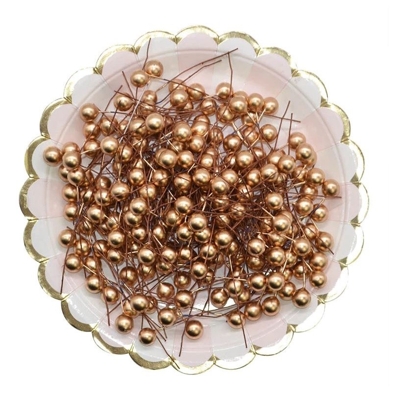 8/10/12/15/20/25/40mm Fake Plastic Gold Fruit Small Golden Fruit Flower Wedding Birthday Christmas 樱桃小果 (274L) - Image 15