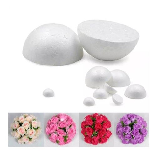 3/4/5/6/7/8cm Half Round Solid Polystyrene Styrofoam Foam Balls for DIY Christmas Kids Craft Painted(1075L) - Image 2