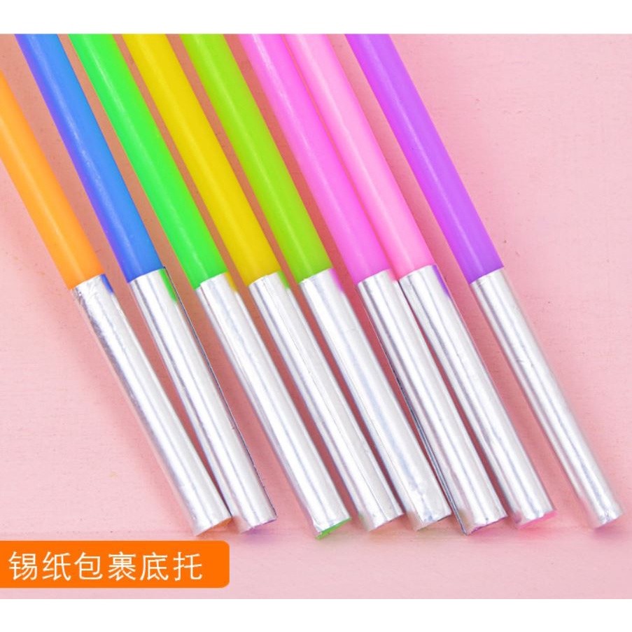 Glitter Paint Golden Birthday Candles Cake Candles Pencil Shape Rainbow Candles for Wedding Celebrations Birthday(357L) - Image 6