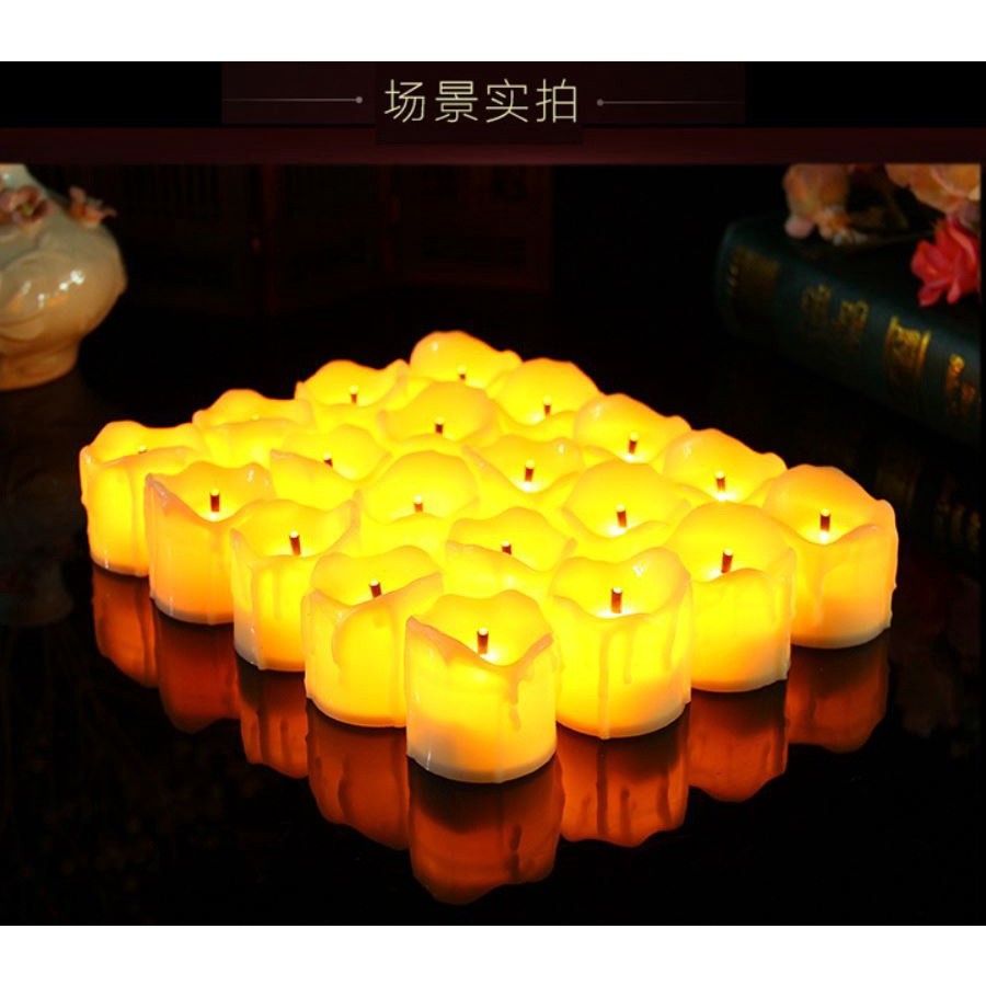 1pc LED Electric Battery Powered Tealight Candles Warm White Flameless Candles For Christmas Holiday Wedding Home(1093L) - Image 2