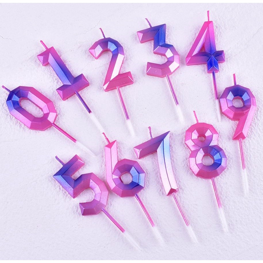 New 0-9 Number Wedding Cake Candle Birthday Party Cake Topper Anniversary Cake Numbers Age Candle Party Decoration(888L)