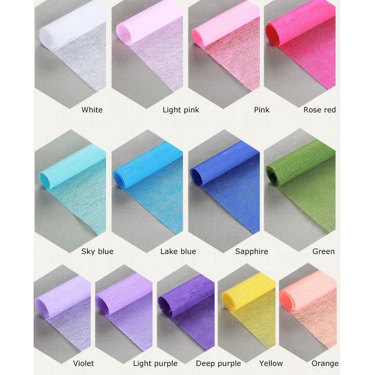 6 Sheets Pure Color Cotton Paper Flowers Packaging DIY Craft Florist’s Valentine's Day Bouquet Gift Box Lining (1257L) - Image 2