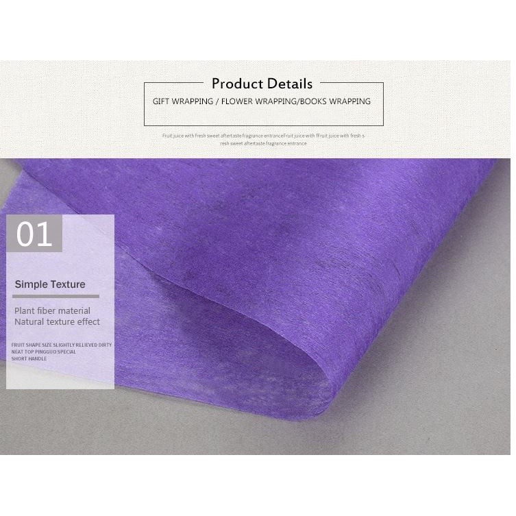 6 Sheets Pure Color Cotton Paper Flowers Packaging DIY Craft Florist’s Valentine's Day Bouquet Gift Box Lining (1257L) - Image 3
