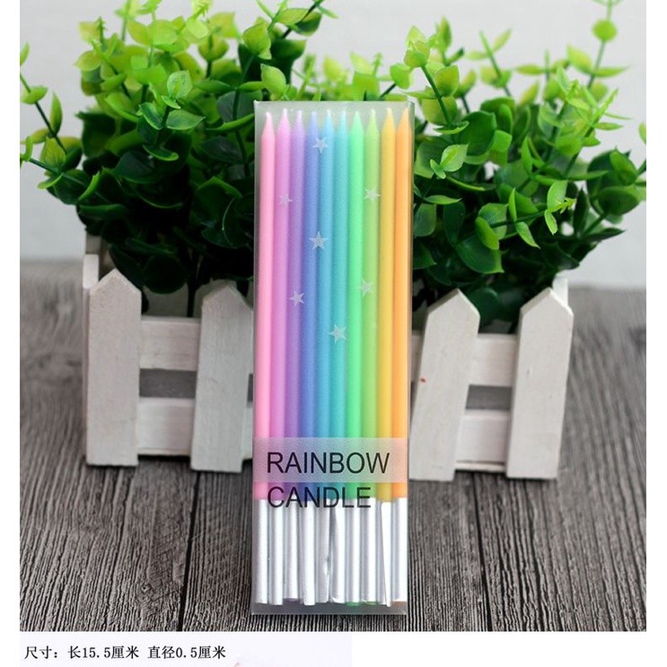 Glitter Paint Golden Birthday Candles Cake Candles Pencil Shape Rainbow Candles for Wedding Celebrations Birthday(357L) - Image 2