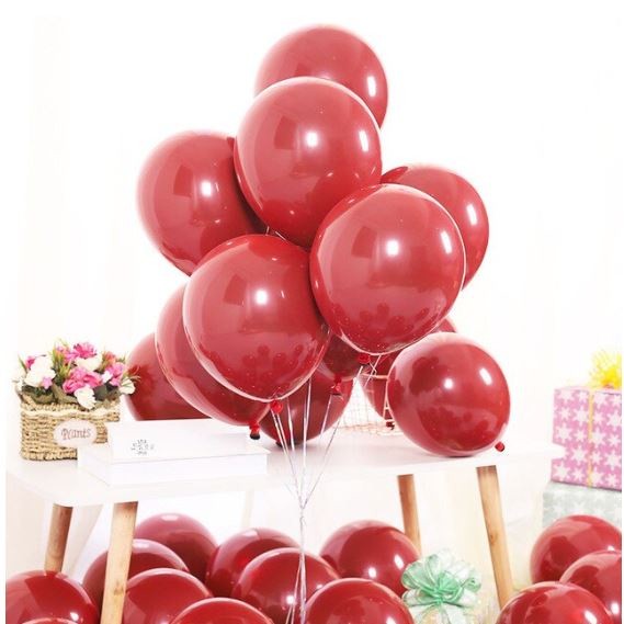 5pcs Double Single Layer 2.2g Balloon Glossy Metallic Red Latex Balloons Chrome Balloons Wedding Party Decoration(654L) - Image 2