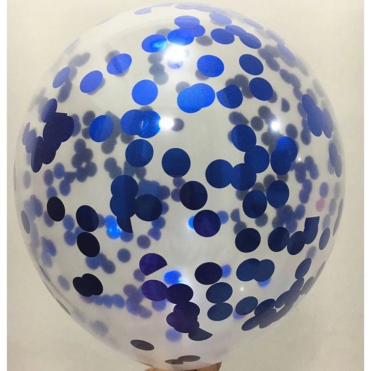 12 Inch Confetti Latex Balloons Transparent for Party Birthday Anniversary Decoration 彩色铝箔亮片气球 (313L) - Image 17
