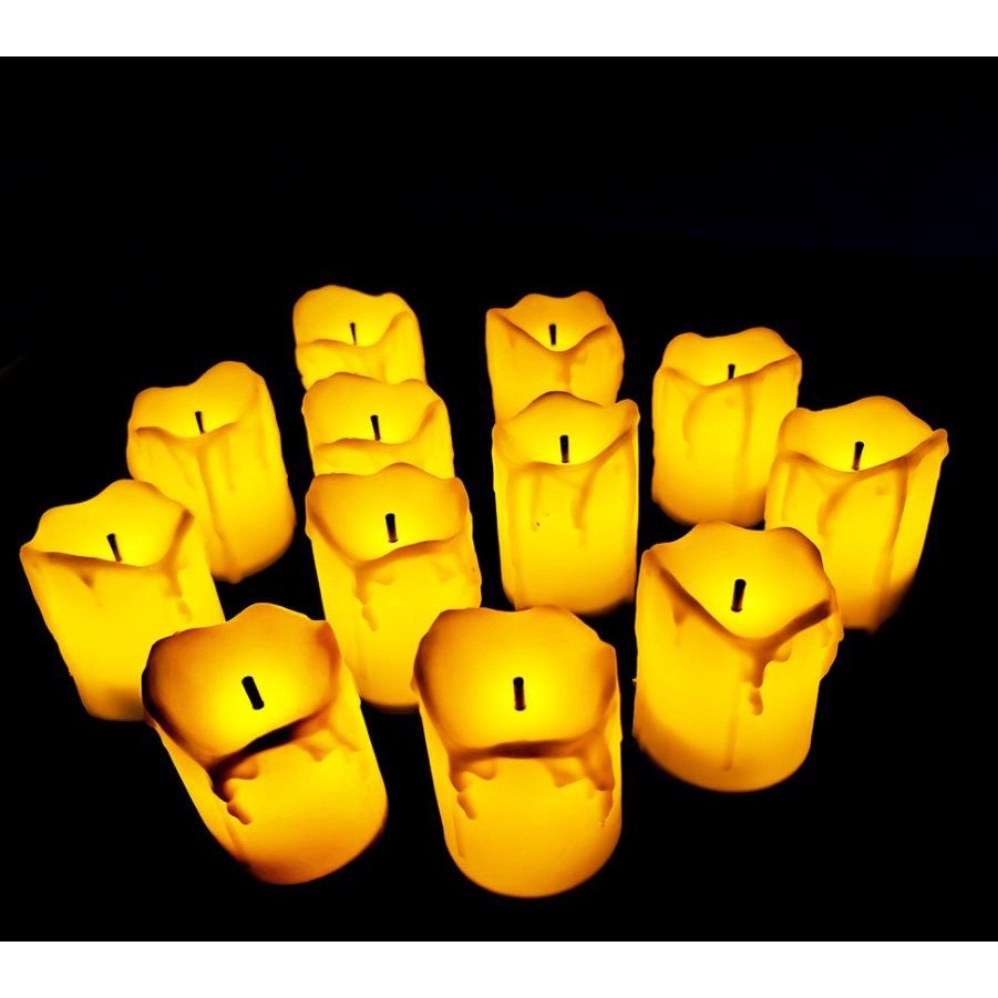 1Pcs LED Candle Flameless Tealight Battery Operated Candles Real Paraffin Wax Pillars Holiday Wedding Party Decor(1092L) - Image 4