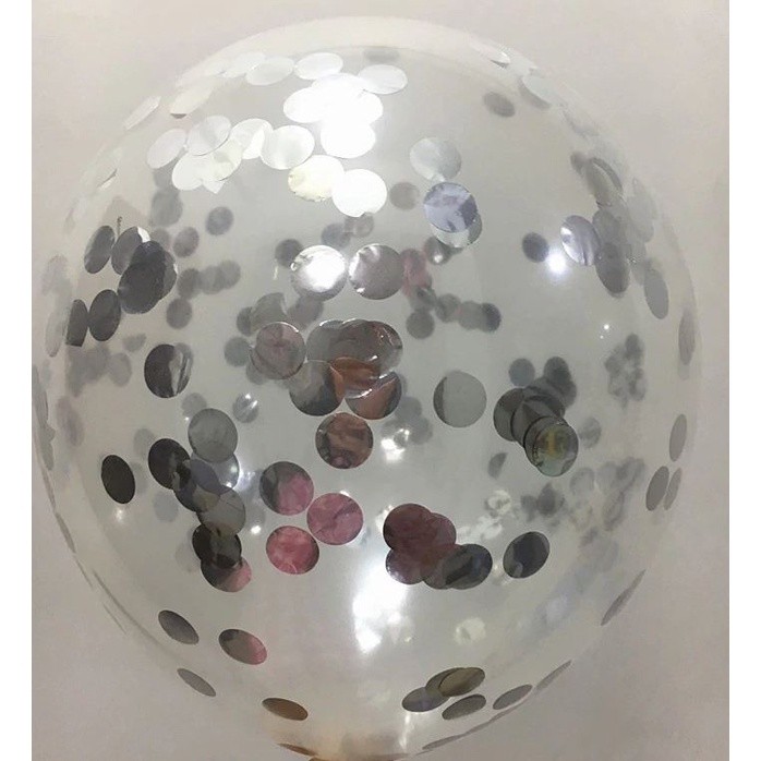 12 Inch Confetti Latex Balloons Transparent for Party Birthday Anniversary Decoration 彩色铝箔亮片气球 (313L) - Image 15