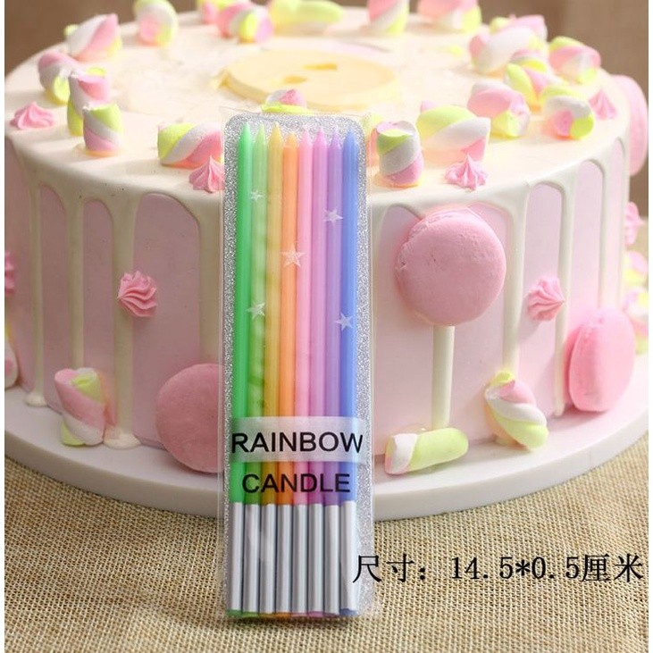 Glitter Paint Golden Birthday Candles Cake Candles Pencil Shape Rainbow Candles for Wedding Celebrations Birthday(357L)
