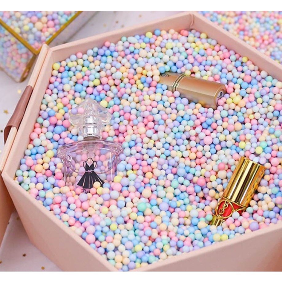 4~6mm Macaron Styrofoam Balls Gift Box Bottle Filler Foam Balls DIY Snow Mud Particles Material Mini Foam Beads(1072L)